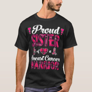 Camiseta Proud Sister Breast Cancer Awareness Warrior Pink 