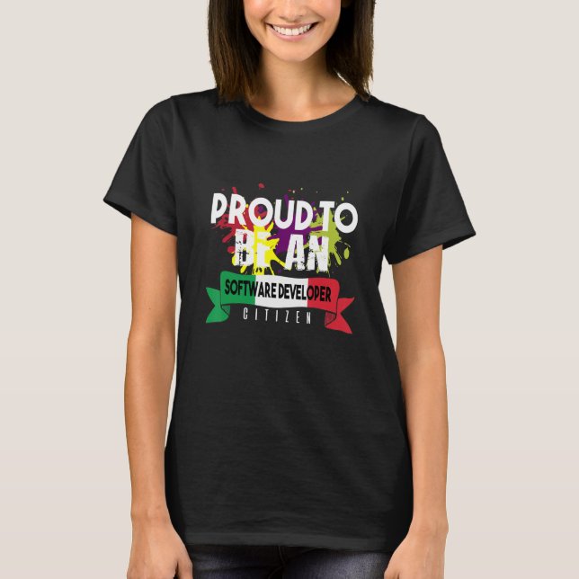 Camiseta Proud Software Developer Citizen Profession Career (Anverso)