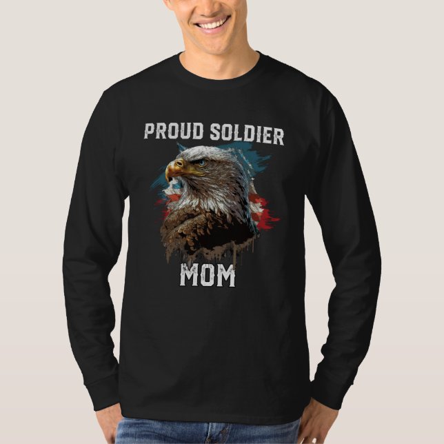 Camiseta Proud Soldier Mom Best Mommy Ever Fourth Of July A (Anverso)