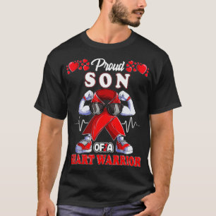 Camiseta Proud Son of a Heart Warrior CHD Awareness red rib