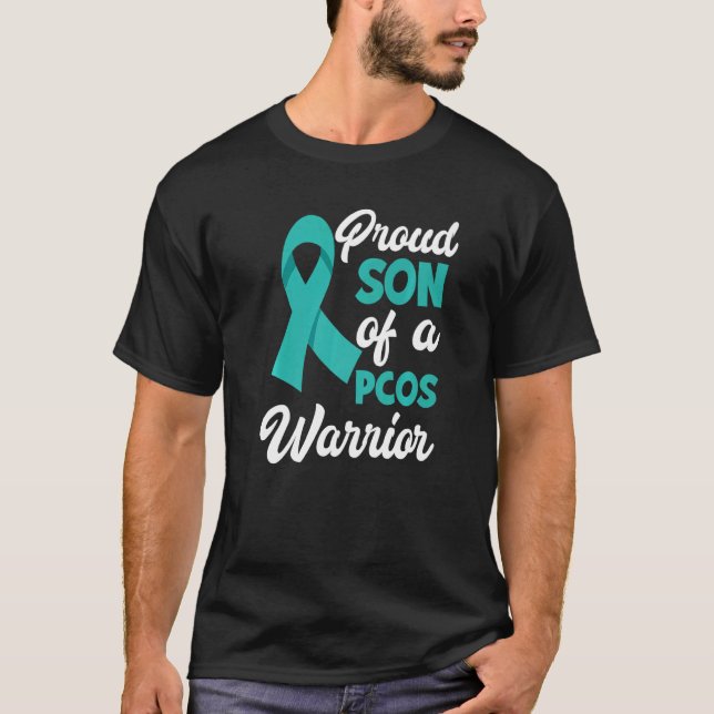 Camiseta Proud Son Of A PCOS Warrior PCOS Awareness   (Anverso)