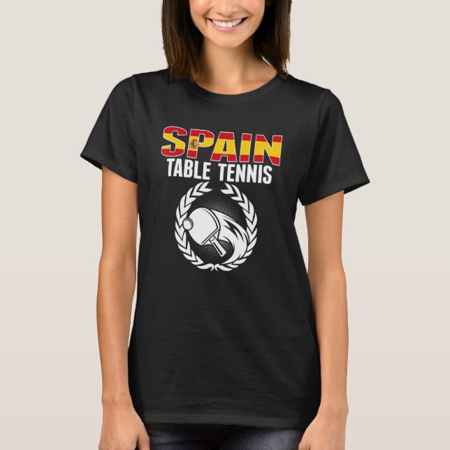 Camiseta Proud Spain Table Tennis   Spanish Ping Pong Suppo (Anverso)