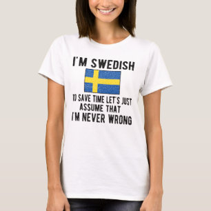 Camiseta Proud Swedish Heritage Sweden Roots Swedish Flag