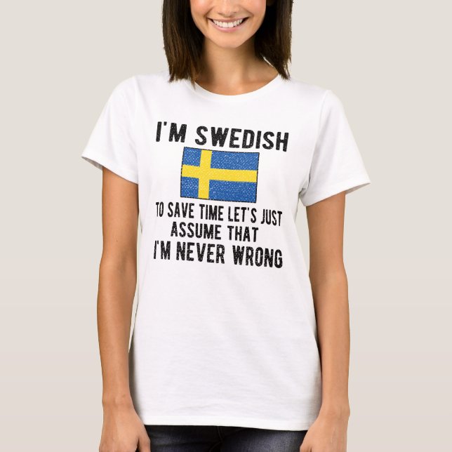 Camiseta Proud Swedish Heritage Sweden Roots Swedish Flag (Anverso)