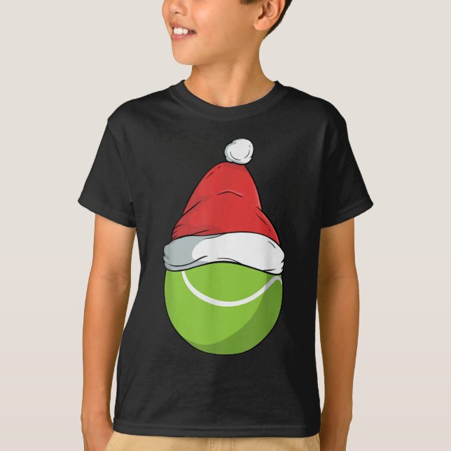 Camiseta Proud Tennis Santa Hat Christmas Smash Badminton  (Anverso)