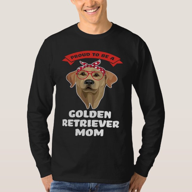 Camiseta proud to be a a golden retriever mom golden retrie (Anverso)