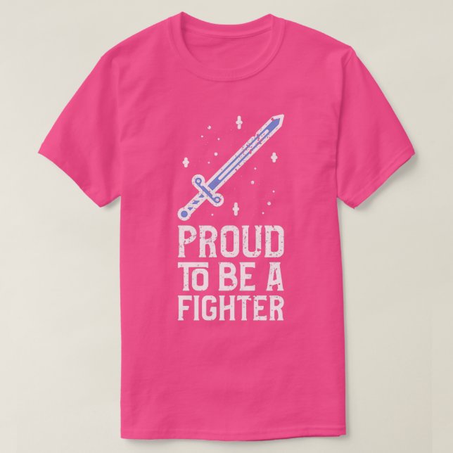 Camiseta Proud To Be A Fighter Blue (Diseño del anverso)