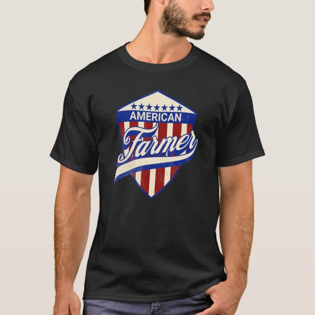 Camiseta Proud To Be An American Farmer Citizen Veteran (Anverso)
