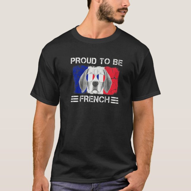 Camiseta Proud to be French Flag Dog Lover France Roots Pre (Anverso)