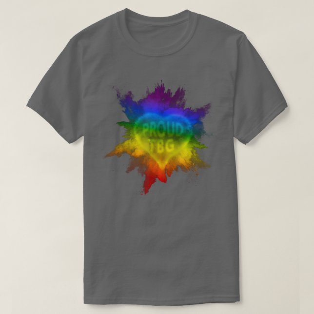 Camiseta Proud To Be Gay Flag Pride Rainbow Eploding  LGBTQ (Diseño del anverso)