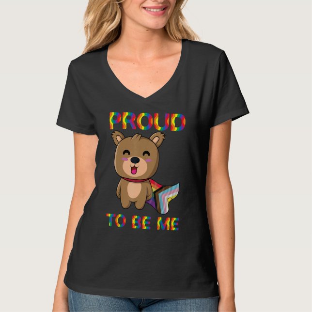 Camiseta Proud To Be Me Queer Bear Gay Bear Lgbt queer (Anverso)