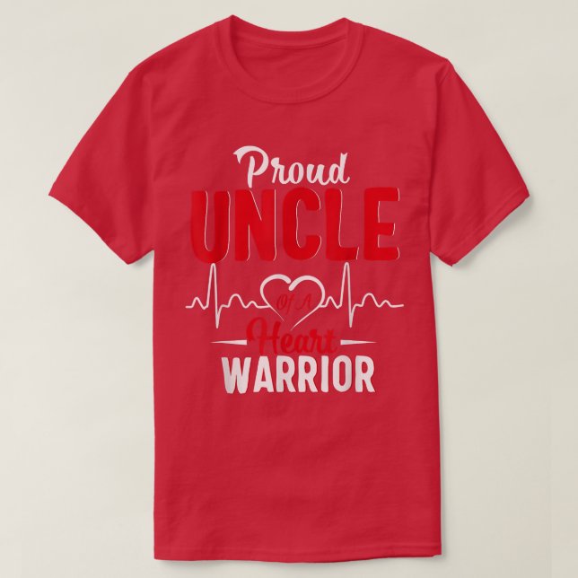 Camiseta Proud uncle of a Heart Warrior CHD Awareness gift  (Diseño del anverso)