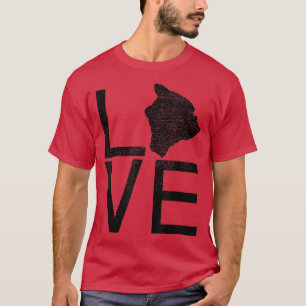 Camiseta Proud USA Fan State Hawaii LOVE Map Hawaii