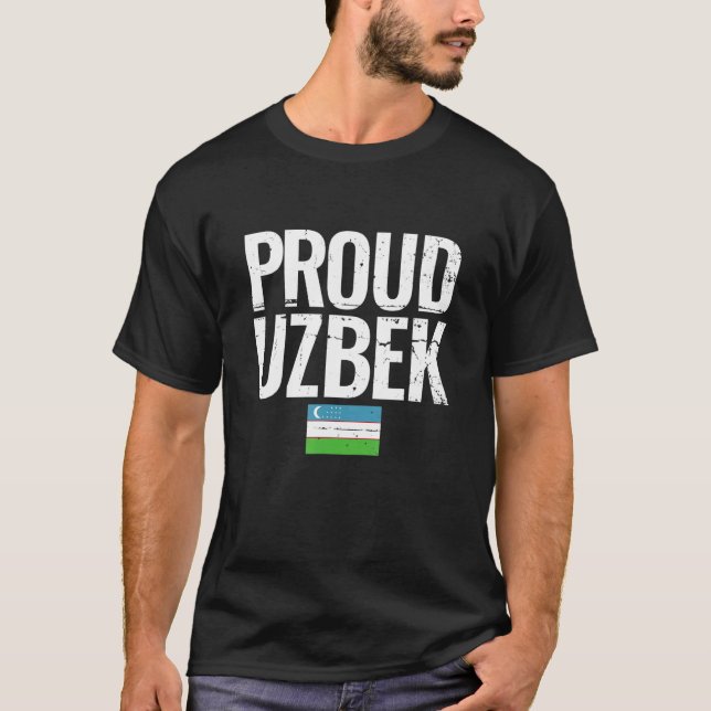 Camiseta Proud Uzbek Uzbekistan Flag (Anverso)