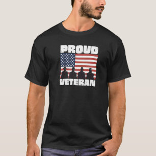 Camiseta PROUD VETERAN USA American Flag America Service Ho