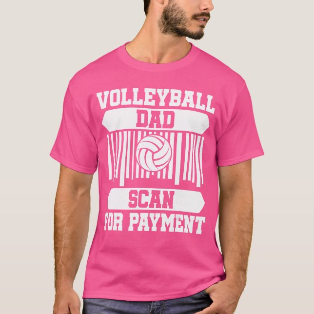 Camiseta Proud Volleyball Dad Fathers Day girl boy funny (Anverso)