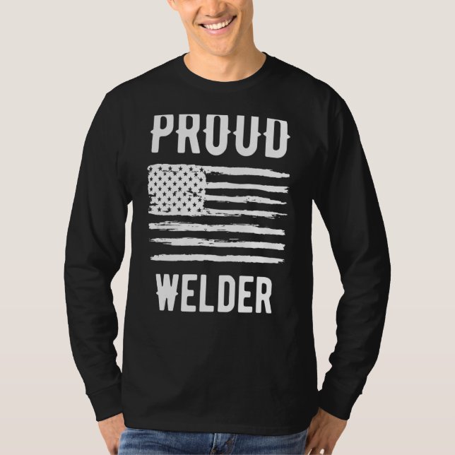 Camiseta Proud Welder Profession American Flag (Anverso)