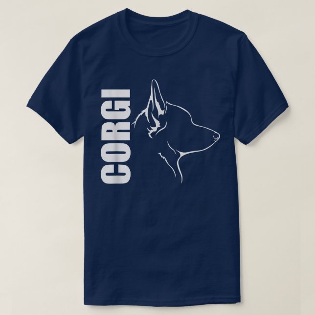 Camiseta Proud Welsh Corgi Profile Dog Breed Dog 1128 (Diseño del anverso)