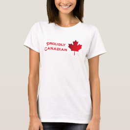 Camiseta Proudly Canadian. Maple Leaf. T-Shirt