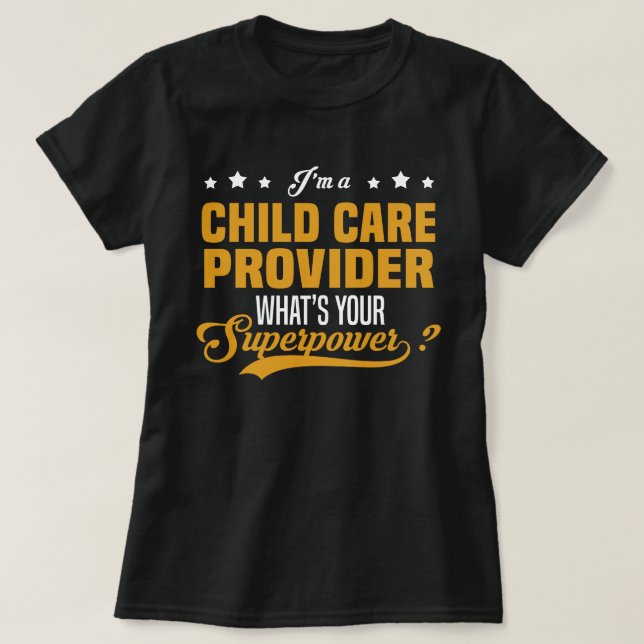 Camiseta Proveedor de cuidado de niños (Diseño del anverso)