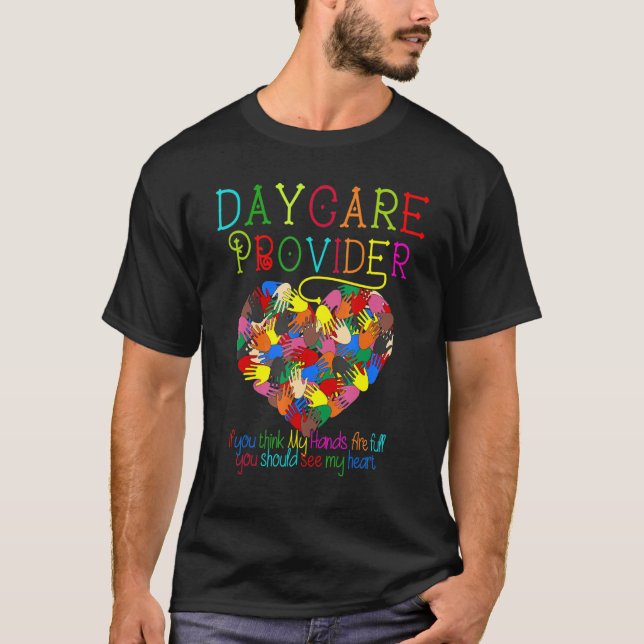 Camiseta Proveedor de cuidado de niños Cute de corazón Ap. (Anverso)