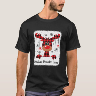 Camiseta Proveedor de cuidado infantil Squad Funny Red Plai