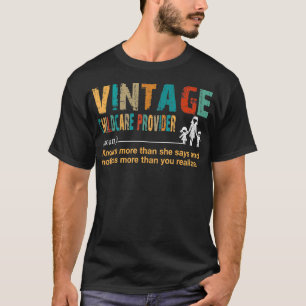 Camiseta Proveedor de Cuidado Infantil Vintage sabe más que