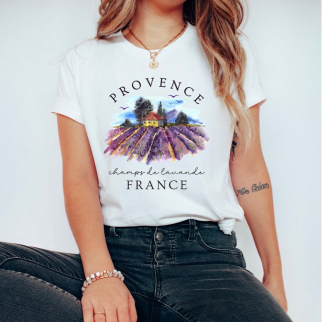 Camiseta Provenza Francia – Campos de Lavanda (Subido por el creador)
