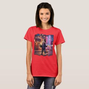 Camiseta Proverbio del Gato Curioso Antropomórfico 3D