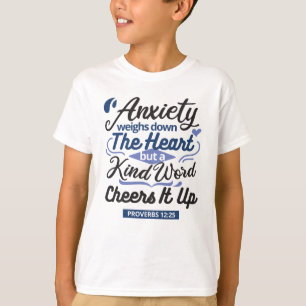 Camiseta Proverbios 12:25 Versículo de la Biblia – Arte de