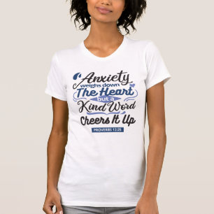 Camiseta Proverbios 12:25 Versículo de la Biblia – Arte de