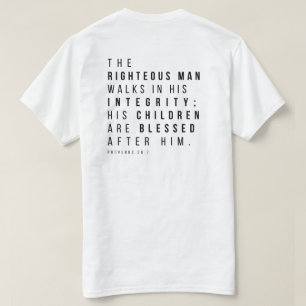 Camiseta Proverbios 20:7 Verso del Día del Padre el hombre 