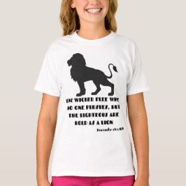 Camiseta Proverbios 28:1 Biblia contra cita Chica KJV