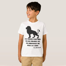Camiseta Proverbios 28:1 Biblia Verse Cita KJV Boy