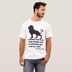 Camiseta Proverbios 28:1 Biblia Verse Cita KJV Unisex