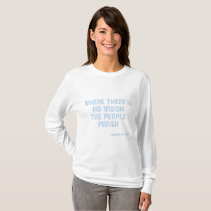 Camiseta Proverbios 29:18 Biblia versus KJV cita a mujeres