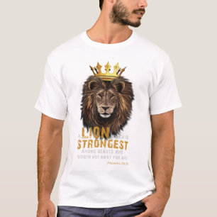 Camiseta Proverbios 30:30 KJV Bible Scripture Cita Unisex