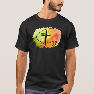 Camiseta Proverbios 3125 Ella es una fuerte Biblia de la Ig
