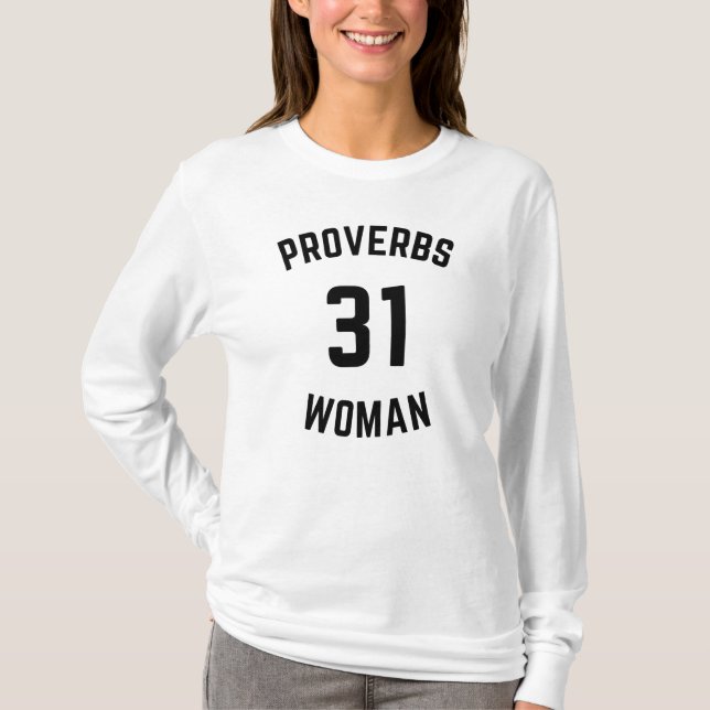 Camiseta Proverbios 31 mujeres. (Anverso)