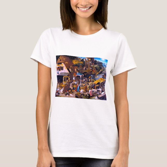 Camiseta Proverbios de los Países Bajos, Pieter Bruegel, el (Anverso)