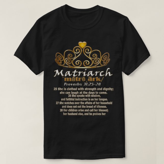 Camiseta Proverbios Matriarcas 31 Escritura Biblia (Diseño del anverso)