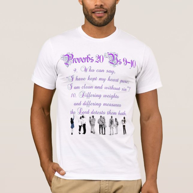 Camiseta Proverbs 20 Unisex Personalizados Gráficos de tela (Anverso)