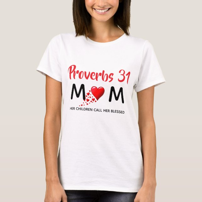Camiseta PROVERBS 31 DÍA DE LA MADRE Cristiana (Anverso)