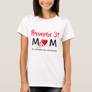 Camiseta PROVERBS 31 DÍA DE LA MADRE cristiana Corazón