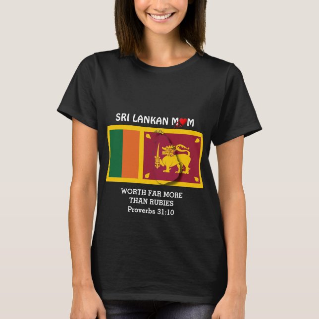 Camiseta PROVERBS 31 | Más De Rubies | SRI LANKAN MOM (Anverso)