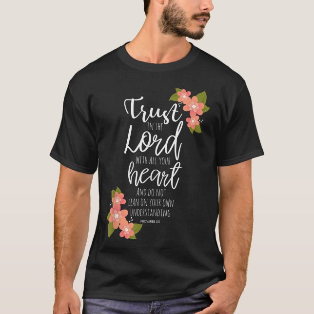 Camiseta Proverbs 35, Trust in the Lord, Scripture Christia (Anverso)