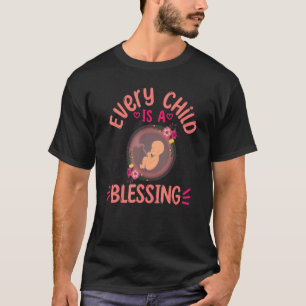 Camiseta Provida para las mujeres Cada niño es una bendició