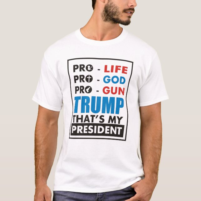 Camiseta Provida Trump Nacimiento nuevo (Anverso)