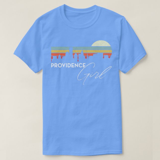 Camiseta Providence Chica Retro Sunset City Skyline Souveni (Diseño del anverso)