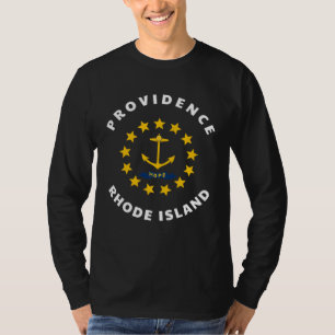 Camiseta Providence Rhode Island RI Insignia Redonda de la